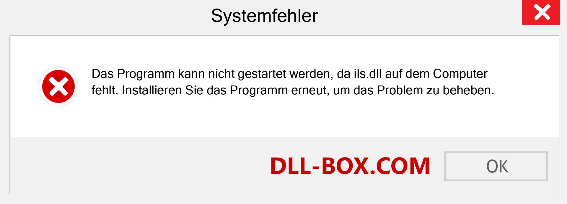 ils.dll-Datei fehlt?. Download für Windows 7, 8, 10 - Fix ils dll Missing Error unter Windows, Fotos, Bildern