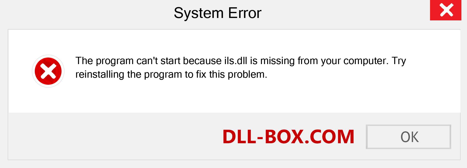  ils.dll file is missing?. Download for Windows 7, 8, 10 - Fix  ils dll Missing Error on Windows, photos, images